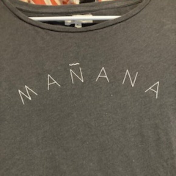 "Manana" Tee, Slub Style, Dark Gray, 100% cotton, by Madewell, Women's size XL - Picture 4 of 7